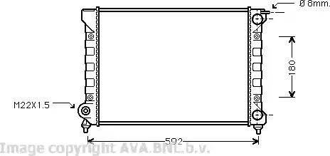 Ava Quality Cooling VWA2045 - Радиатор, охлаждане на двигателя vvparts.bg