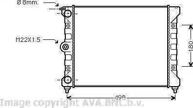 Ava Quality Cooling VW 2039 - Радиатор, охлаждане на двигателя vvparts.bg