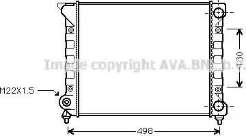 Ava Quality Cooling VWA2070 - Радиатор, охлаждане на двигателя vvparts.bg