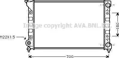 Ava Quality Cooling VWA2072 - Радиатор, охлаждане на двигателя vvparts.bg