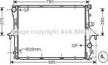 Ava Quality Cooling VWA2199 - Радиатор, охлаждане на двигателя vvparts.bg