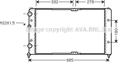 Ava Quality Cooling VWA2191 - Радиатор, охлаждане на двигателя vvparts.bg