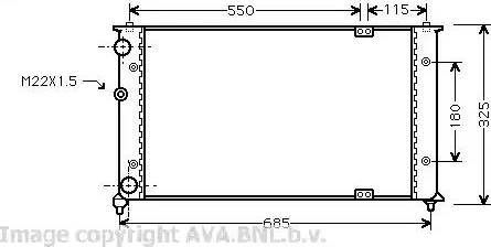 Ava Quality Cooling VWA2192 - Радиатор, охлаждане на двигателя vvparts.bg