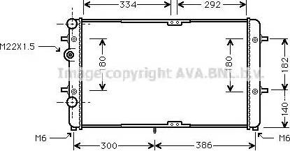 Ava Quality Cooling VWA2180 - Радиатор, охлаждане на двигателя vvparts.bg