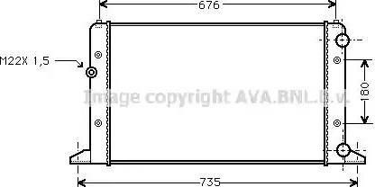 Ava Quality Cooling VWA2132 - Радиатор, охлаждане на двигателя vvparts.bg