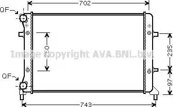 Ava Quality Cooling VWA2205 - Радиатор, охлаждане на двигателя vvparts.bg