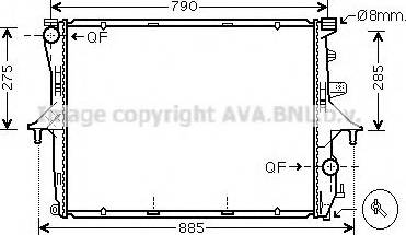 Ava Quality Cooling VWA2214 - Радиатор, охлаждане на двигателя vvparts.bg