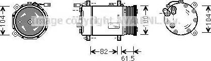 Ava Quality Cooling VW K167 - Компресор, климатизация vvparts.bg