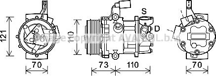 Ava Quality Cooling VWAK375 - Компресор, климатизация vvparts.bg