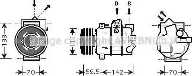 Ava Quality Cooling VWAK220 - Компресор, климатизация vvparts.bg