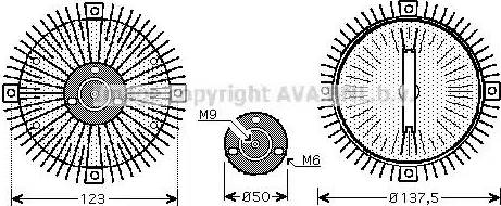 Ava Quality Cooling VW C273 - Съединител, вентилатор на радиатора vvparts.bg