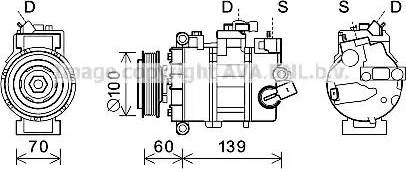 Ava Quality Cooling VWK356 - Компресор, климатизация vvparts.bg