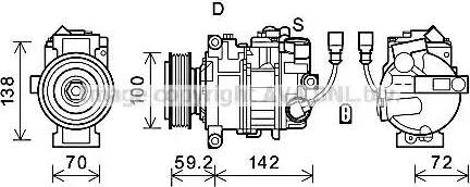 Ava Quality Cooling VWK385 - Компресор, климатизация vvparts.bg