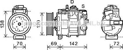 Ava Quality Cooling VWK321 - Компресор, климатизация vvparts.bg