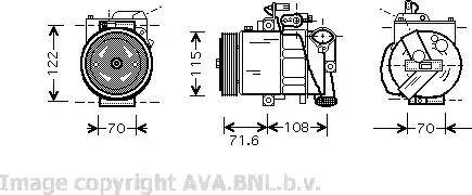 Ava Quality Cooling VW K257 - Компресор, климатизация vvparts.bg