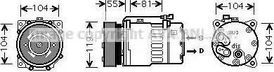 Ava Quality Cooling VW K270 - Компресор, климатизация vvparts.bg