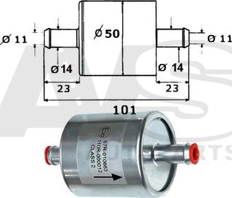 AVS Autoparts G715 - Горивен филтър vvparts.bg