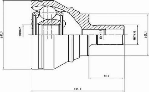 Aywiparts AW1510479 - Каре комплект, полуоска vvparts.bg