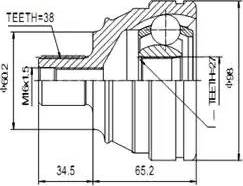 Aywiparts AW1510093 - Каре комплект, полуоска vvparts.bg