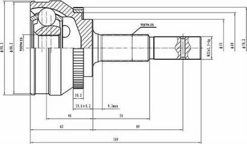 Aywiparts AW1510069A - Каре комплект, полуоска vvparts.bg