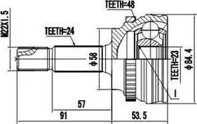 Euro Driveline TO120A - Полуоска vvparts.bg