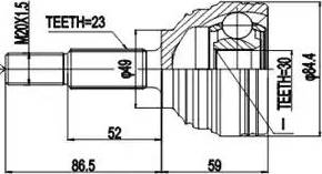 Aywiparts AW1510007 - Каре комплект, полуоска vvparts.bg