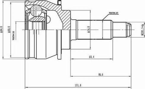 Aywiparts AW1510019 - Каре комплект, полуоска vvparts.bg