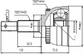 Aywiparts AW1510089A - Каре комплект, полуоска vvparts.bg