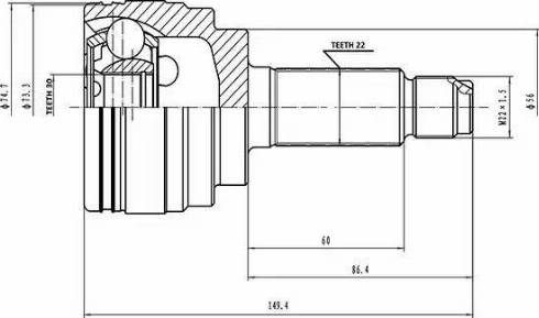 Aywiparts AW1510083 - Каре комплект, полуоска vvparts.bg