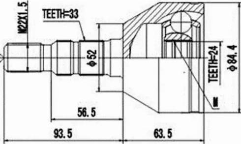 Aywiparts AW1510073 - Каре комплект, полуоска vvparts.bg