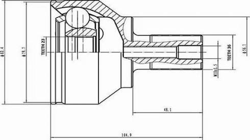 Aywiparts AW1510077 - Каре комплект, полуоска vvparts.bg