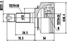 Aywiparts AW1510198 - Каре комплект, полуоска vvparts.bg