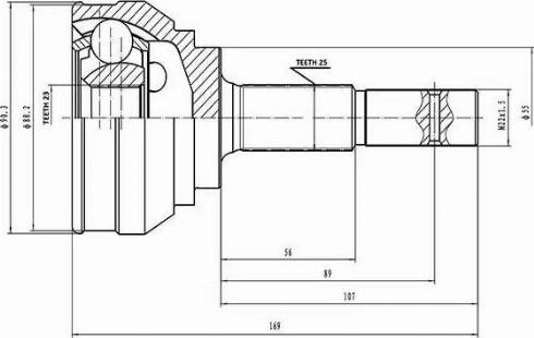 Aywiparts AW1510143 - Каре комплект, полуоска vvparts.bg