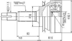 Aywiparts AW1510150 - Каре комплект, полуоска vvparts.bg