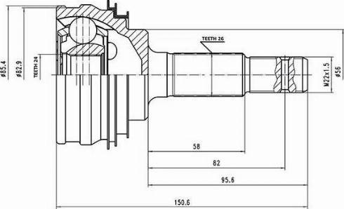 Aywiparts AW1510116 - Каре комплект, полуоска vvparts.bg