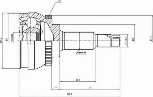 Aywiparts AW1510139A - Каре комплект, полуоска vvparts.bg