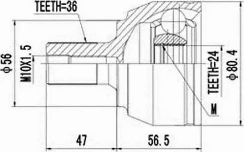 Aywiparts AW1510124 - Каре комплект, полуоска vvparts.bg