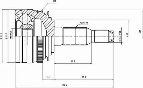 Aywiparts AW1510174A - Каре комплект, полуоска vvparts.bg