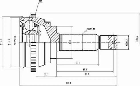 Aywiparts AW1510178A - Каре комплект, полуоска vvparts.bg