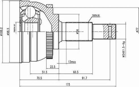 Aywiparts AW1510207A - Каре комплект, полуоска vvparts.bg