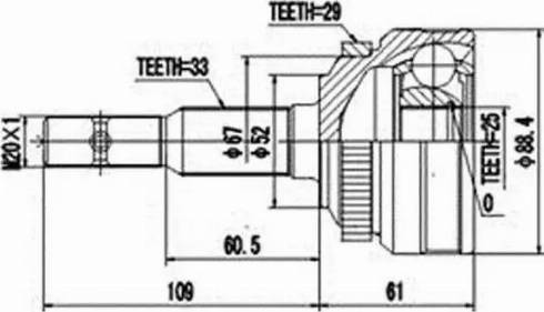 Aywiparts AW1510278A - Каре комплект, полуоска vvparts.bg