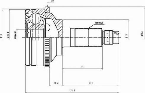 Aywiparts AW1510764A - Каре комплект, полуоска vvparts.bg