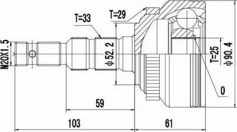 Aywiparts AW1511115A - Каре комплект, полуоска vvparts.bg