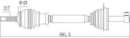 Aywiparts AW1530115 - Полуоска vvparts.bg