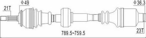 Aywiparts AW1530113 - Полуоска vvparts.bg