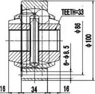 Aywiparts AW1520016 - Каре комплект, полуоска vvparts.bg