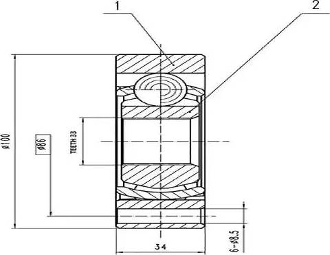 Aywiparts AW1520720 - Каре комплект, полуоска vvparts.bg