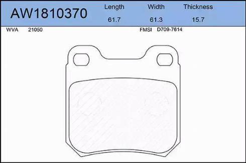 Aywiparts AW1810370 - Комплект спирачно феродо, дискови спирачки vvparts.bg