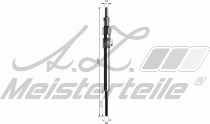 A.Z. Meisterteile AZMT-49-040-1089 - Подгревна свещ vvparts.bg