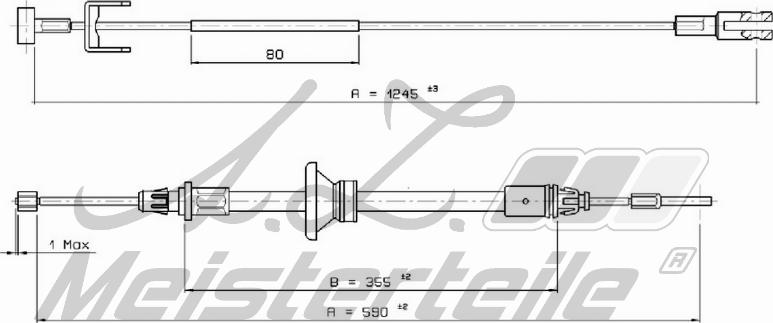 A.Z. Meisterteile AZMT-44-031-1295 - Жило, ръчна спирачка vvparts.bg